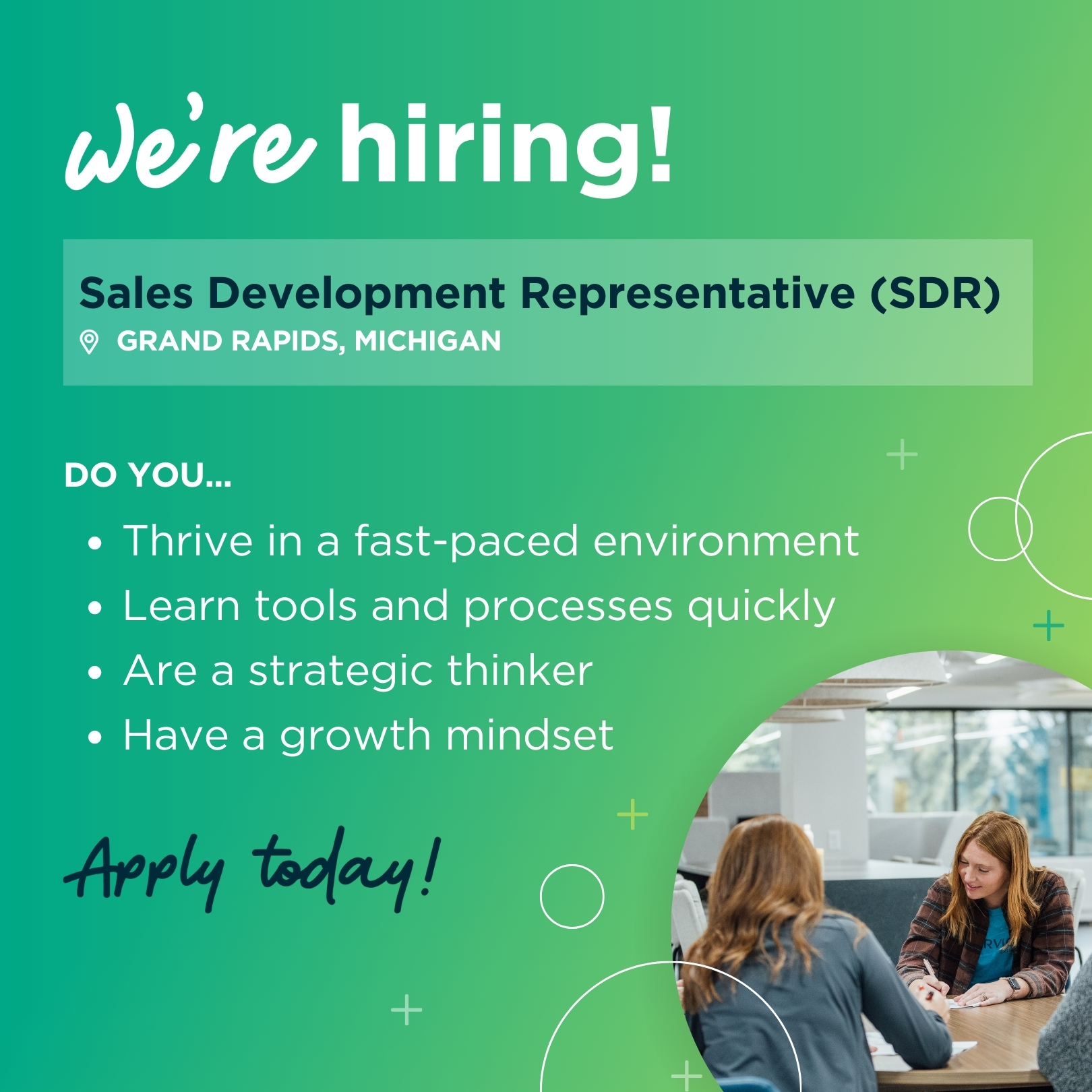 Hiring social media graphic